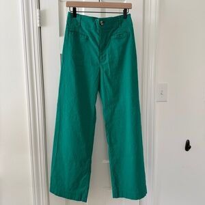 Maeve Colette Green Full Length Wide Leg Pants | 29